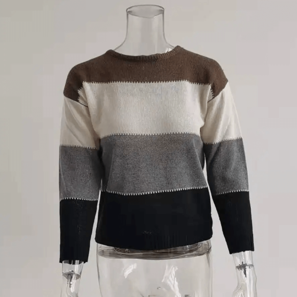 Lily - Strickpullover mit Farbblock