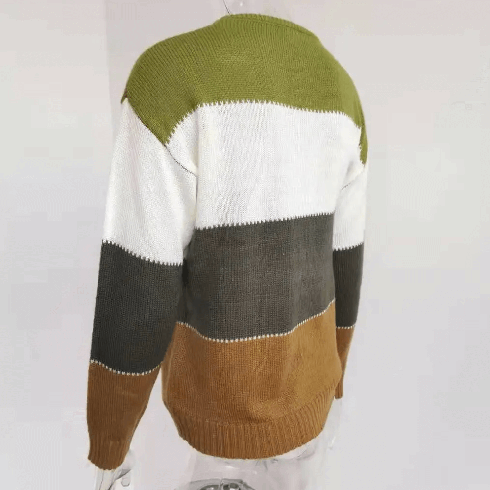 Lily - Strickpullover mit Farbblock