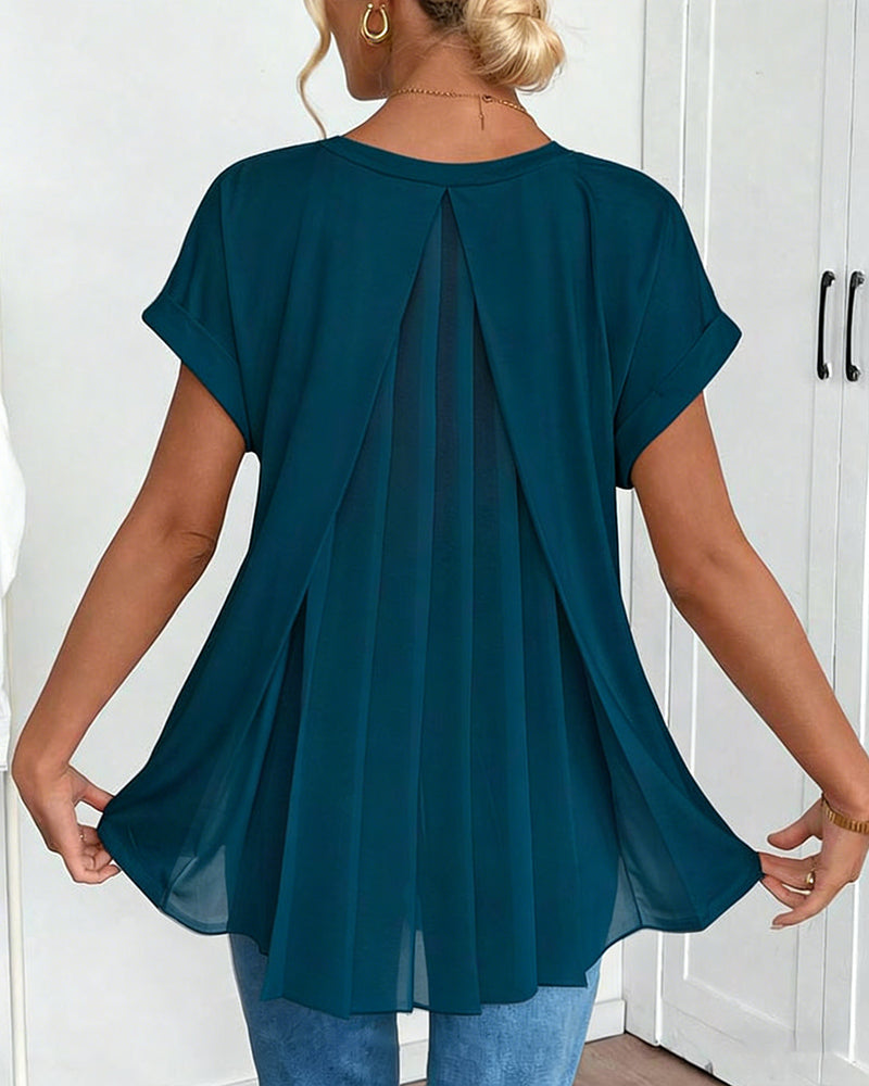 Liyanna – Patchwork T-Hemd Mit Kurzen Ärmeln 1
