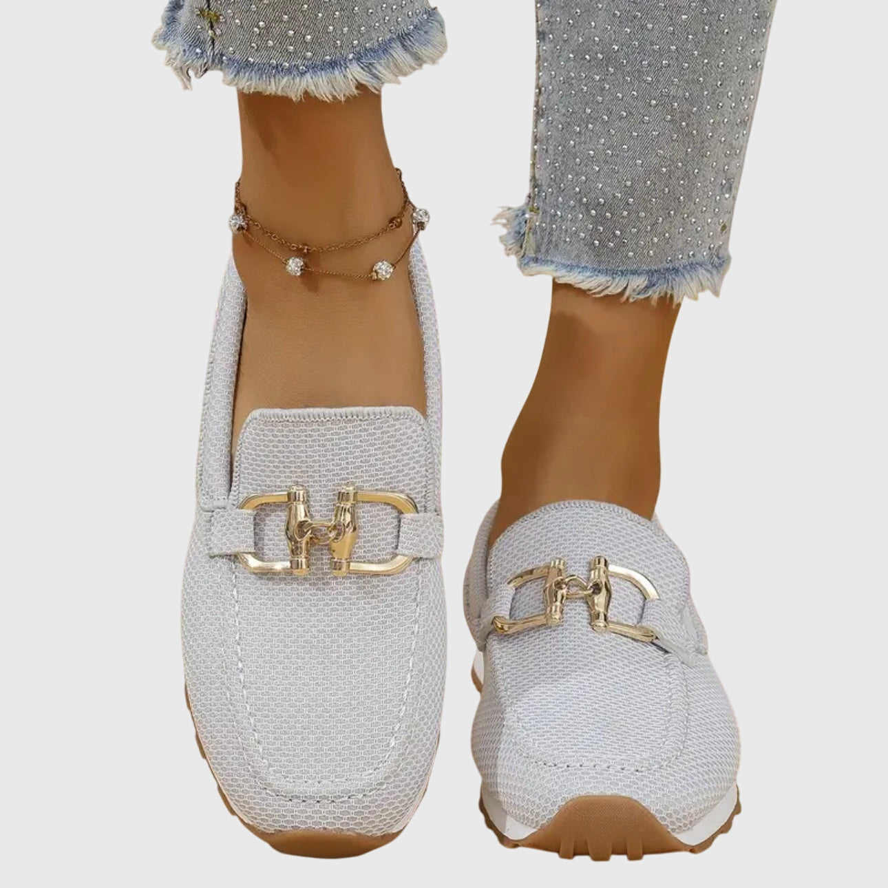 Loafer Damen | Orthopädische Sohle, Goldschnalle & leichter Komfort