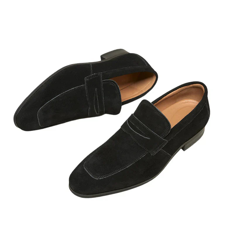 Loafer Herren | Klassischer Penny-Slipper mit Wildleder-Optik