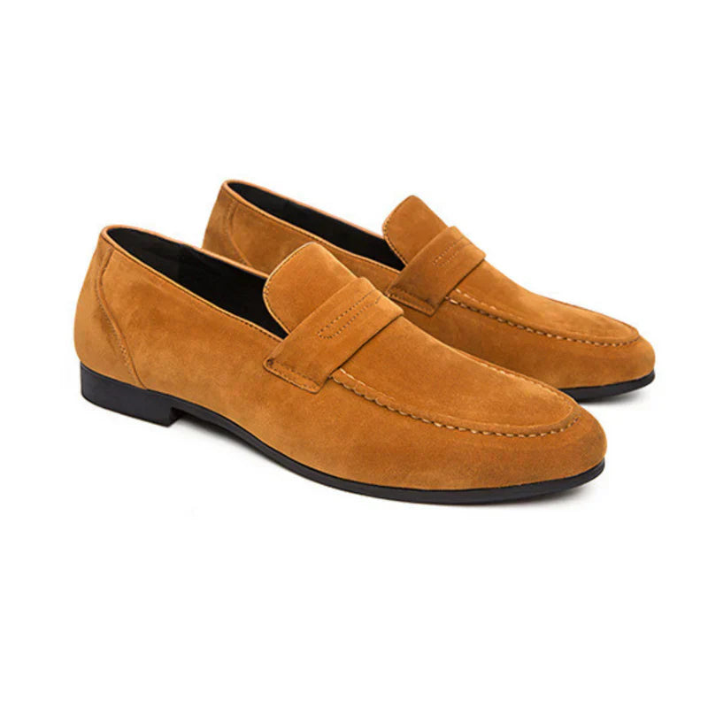 Loafer Herren | Klassischer Penny-Slipper mit Wildleder-Optik