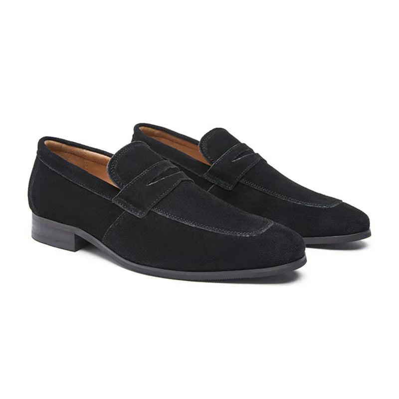 Loafer Herren | Klassischer Penny-Slipper mit Wildleder-Optik
