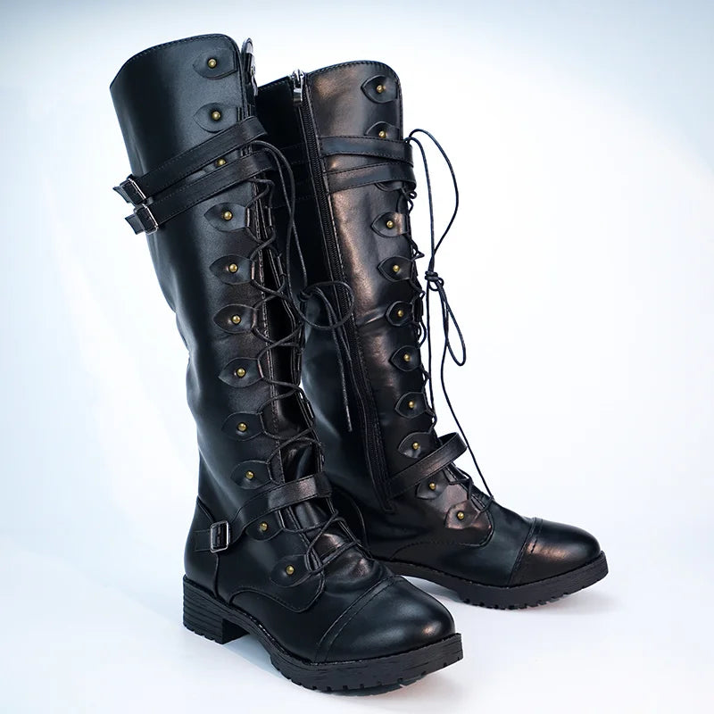 Lozenda - Steampunk Retro-Schnallenstiefel