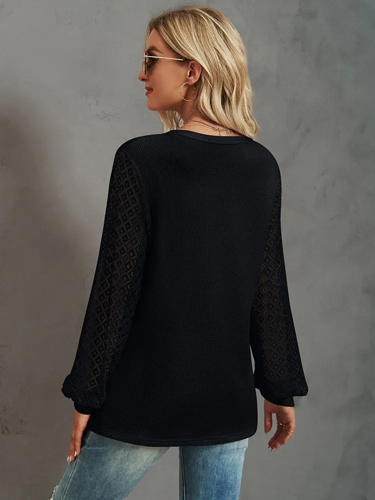 Lozenda - V-Ausschnitt Bluse