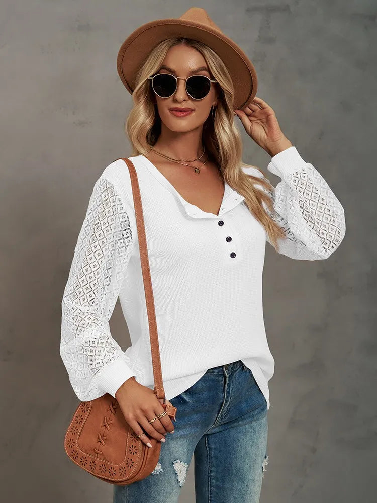 Lozenda - V-Ausschnitt Bluse