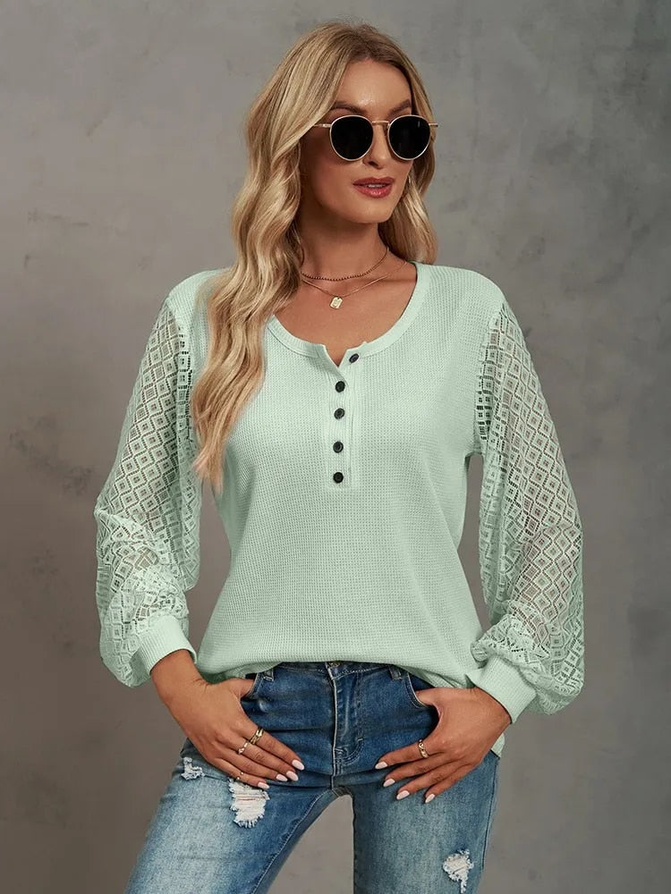 Lozenda - V-Ausschnitt Bluse