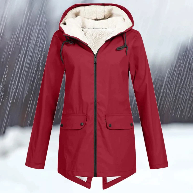 Lozenda - Wind Und Wasserdichte Jacke Mit Kapuze Und Verdickung