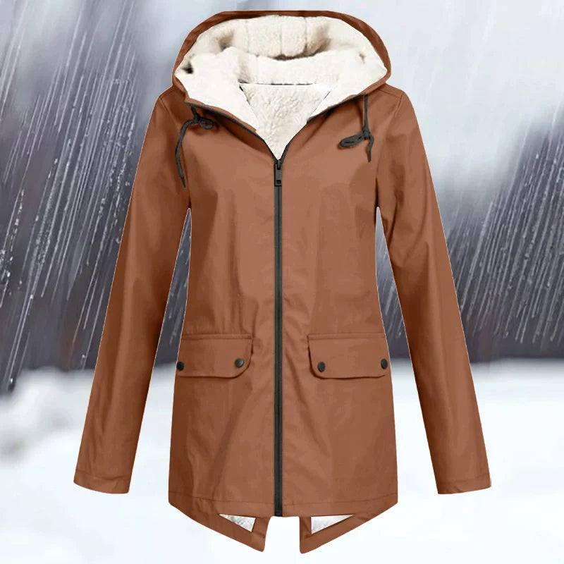 Lozenda - Wind Und Wasserdichte Jacke Mit Kapuze Und Verdickung