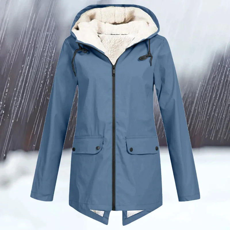 Lozenda - Wind Und Wasserdichte Jacke Mit Kapuze Und Verdickung