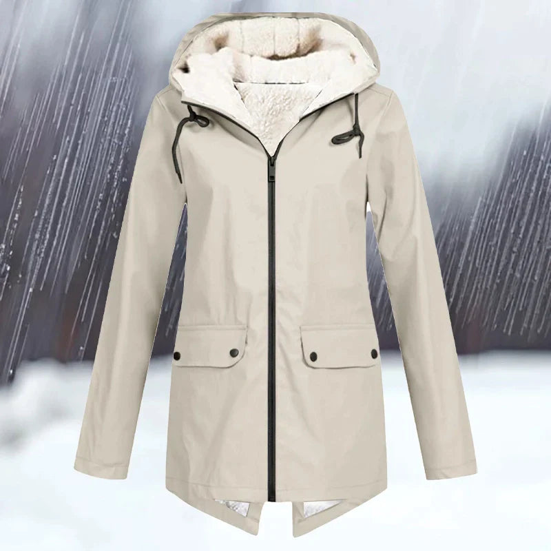 Lozenda - Wind Und Wasserdichte Jacke Mit Kapuze Und Verdickung