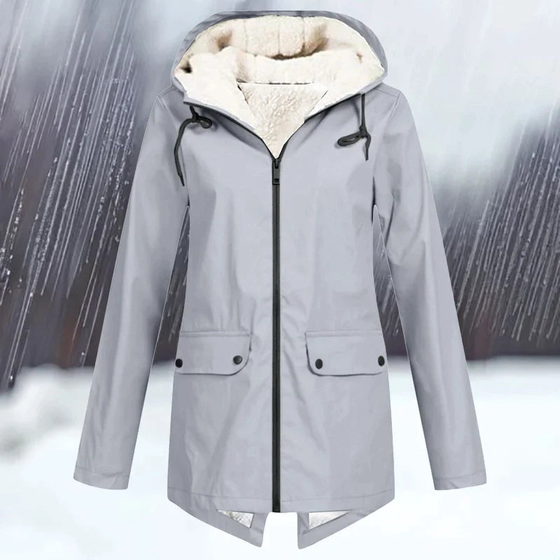 Lozenda - Wind Und Wasserdichte Jacke Mit Kapuze Und Verdickung