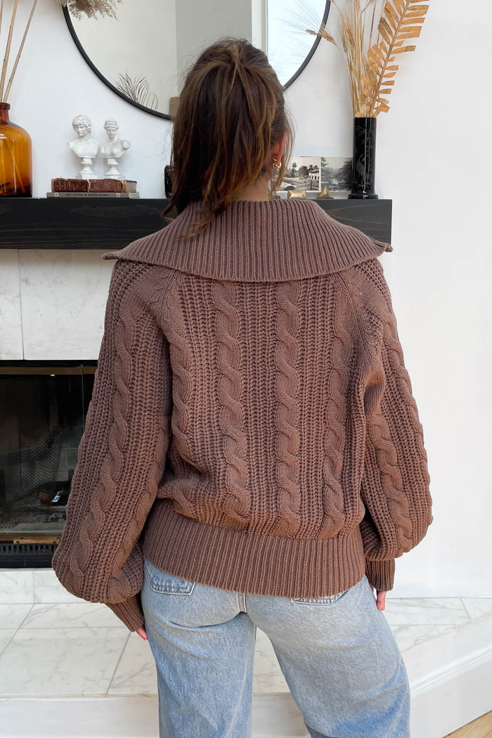 Lucy - Kuschelpullover in Schokoladenbraun