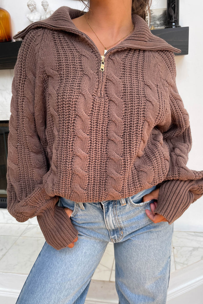Lucy - Kuschelpullover in Schokoladenbraun