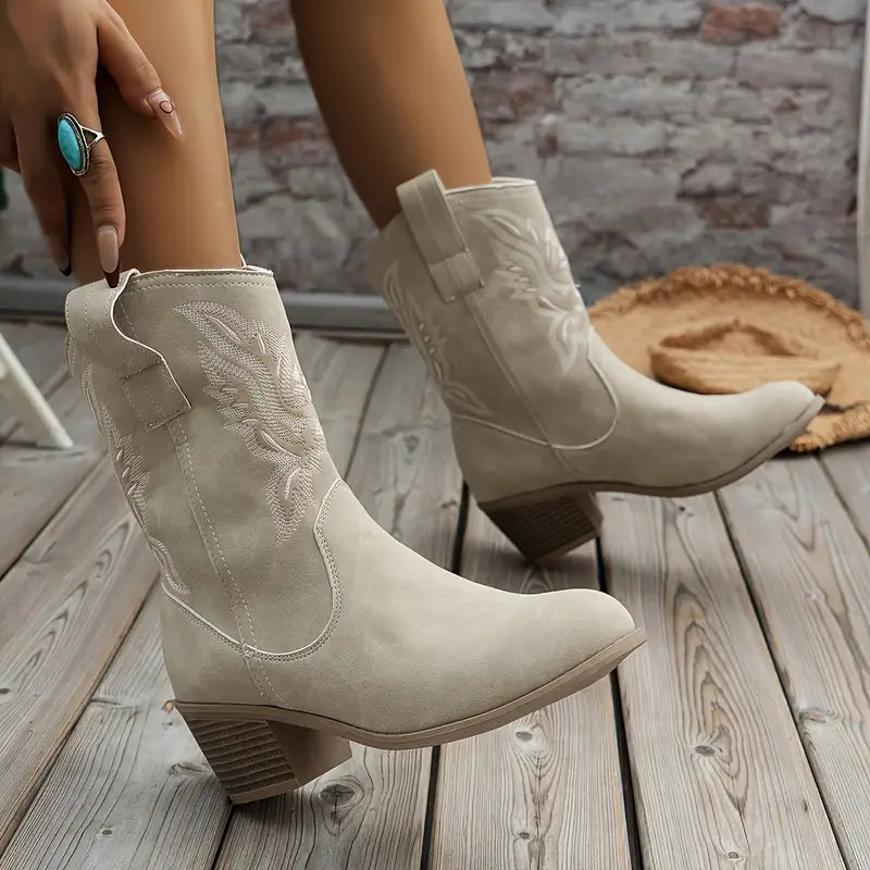 Cowboy Stiefeletten Damen | Stabiler Absatz & Vielseitig Kombinierbar 9