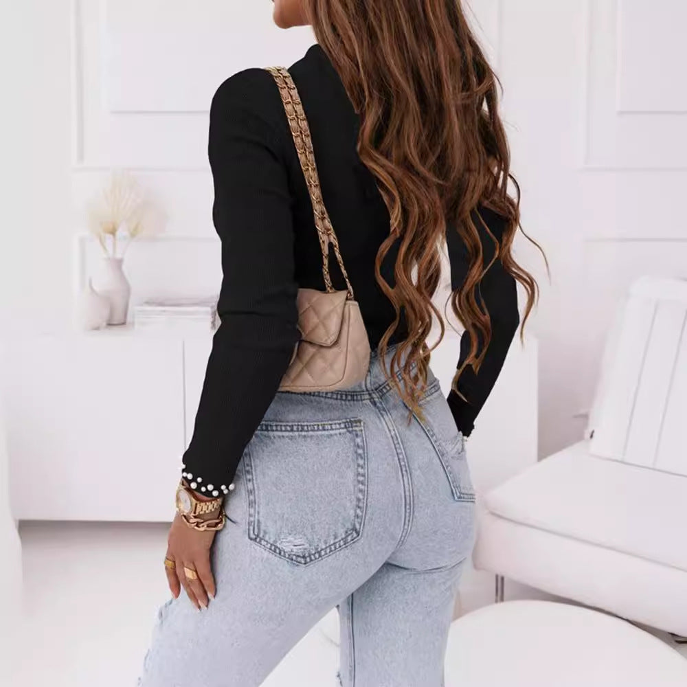 Madeline - Pullover mit hohem Kragen für Damen