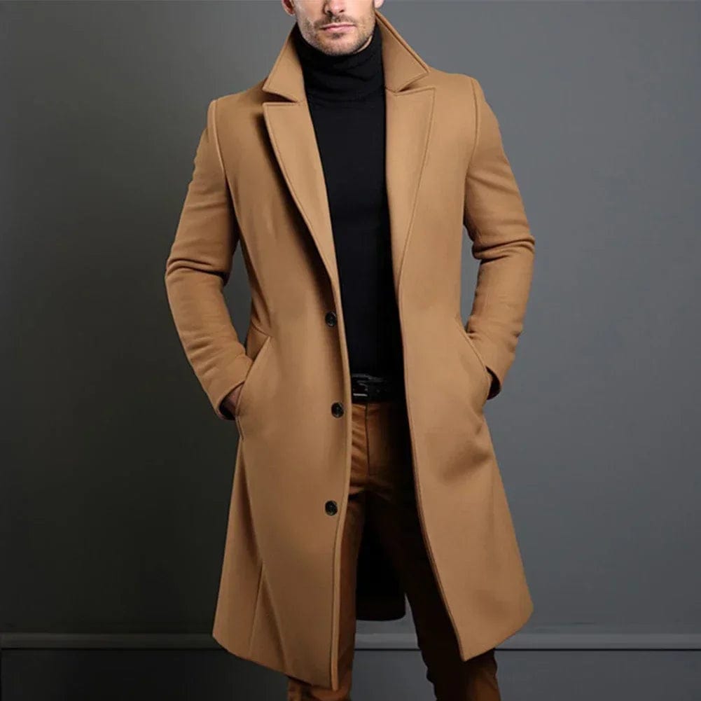Mantel Herren | Langer Wintermantel | Eleganter Look & Wärmender Komfort