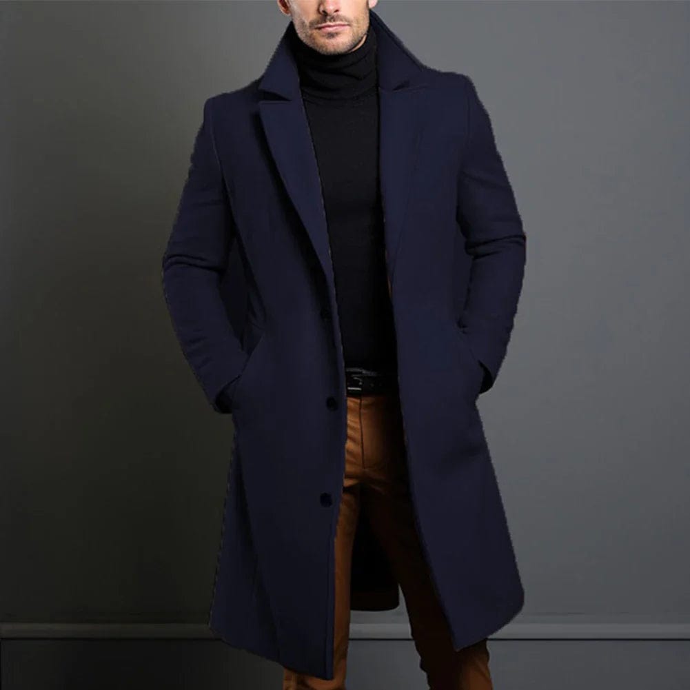 Mantel Herren | Langer Wintermantel | Eleganter Look & Wärmender Komfort