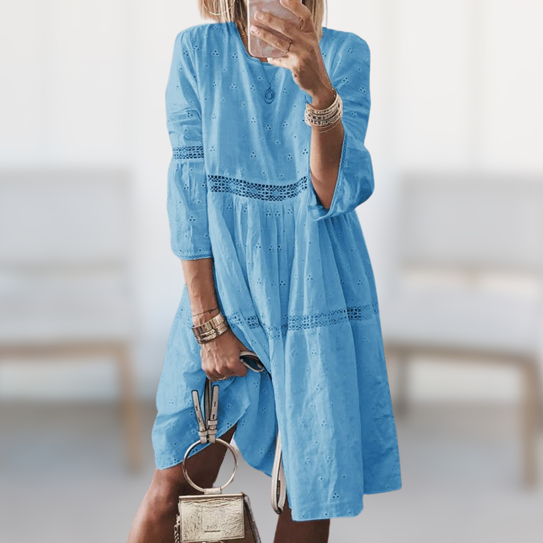 Marzia | Elegantes besticktes Kleid 1