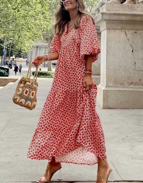 Berthilde | Damen Sommer Vintage Kleid | Maxi 7