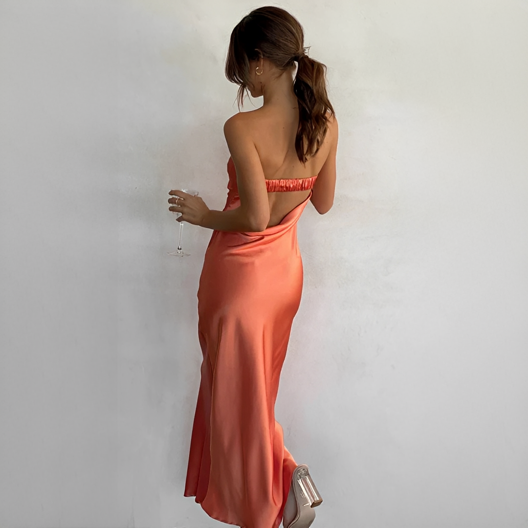 Maxi Sommerkleid Damen | Schulterfrei & Figurbetonend