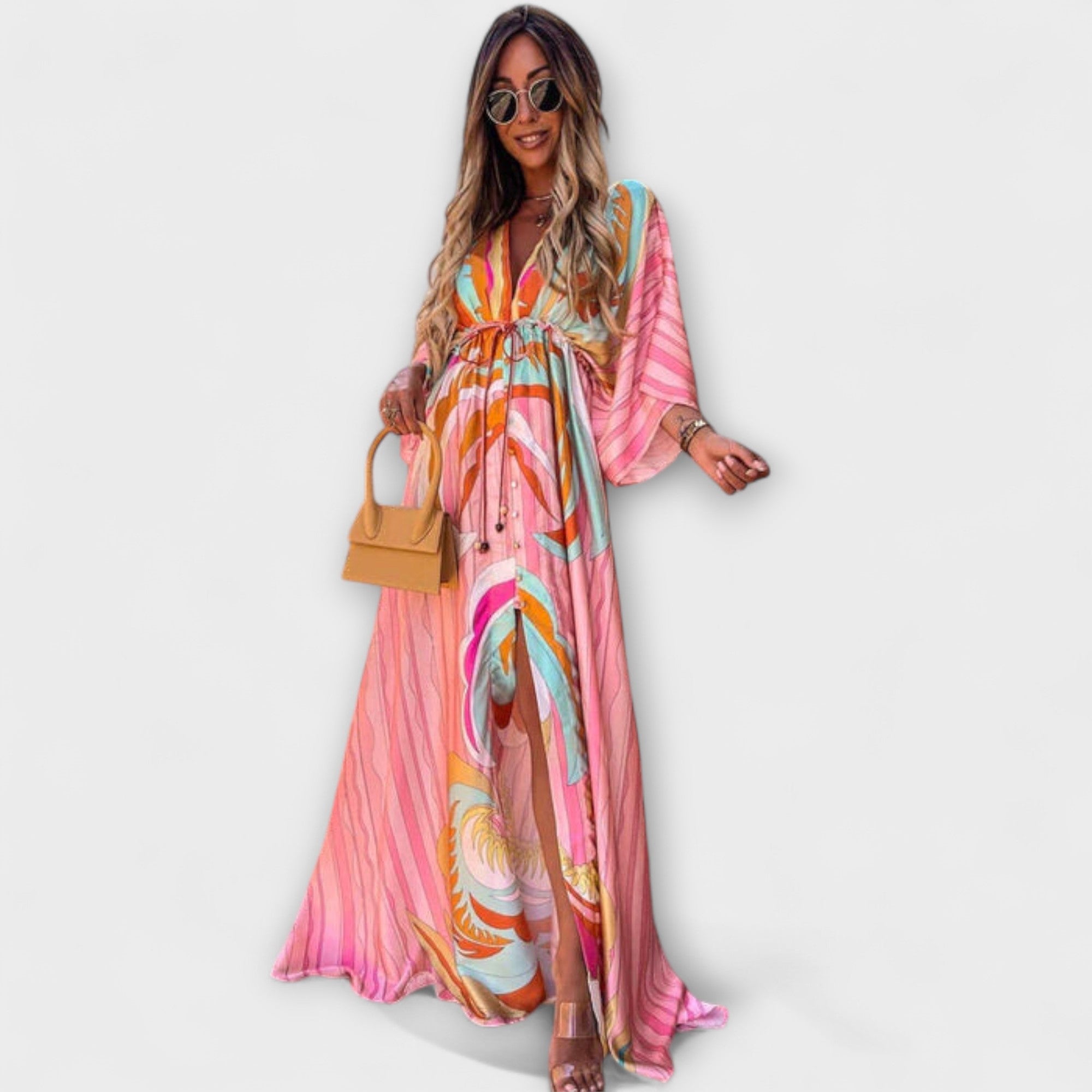 Maxikleid Damen | Boho Print & Fließend