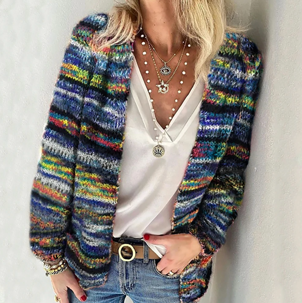Mehrfarbiger Cardigan