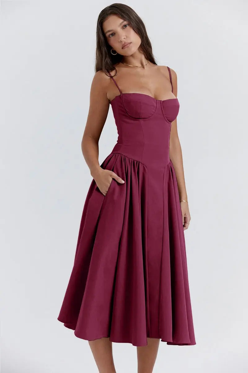 Melis™ Korsett-Midikleid ohne Ärmel 16