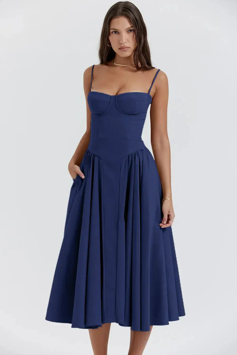 Melis™ Korsett-Midikleid ohne Ärmel 3
