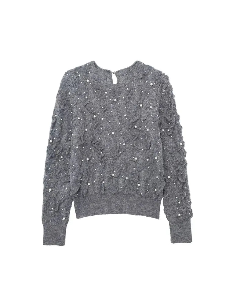 Merel - Pullover mit Perlenstruktur