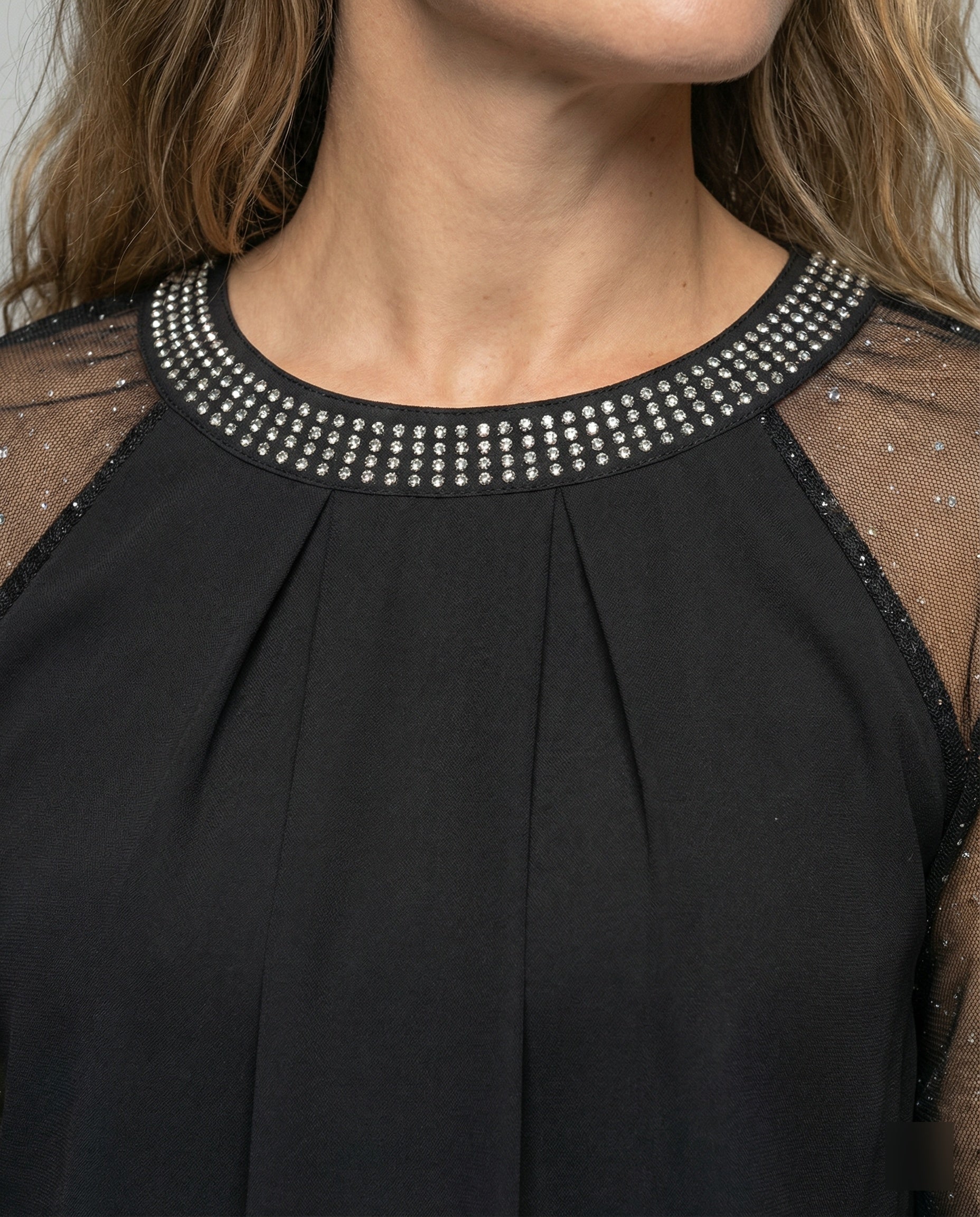 Mesh Top Damen | Glitzer-Details & Eleganter Look