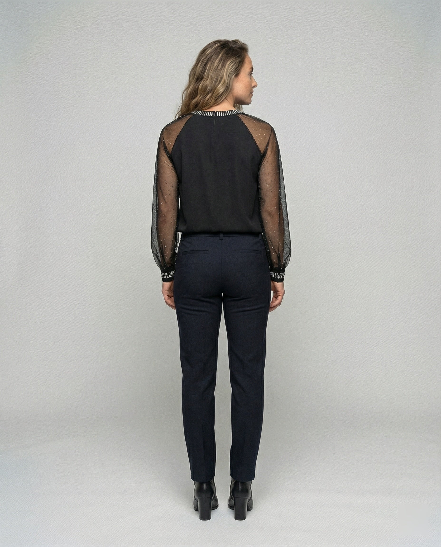 Mesh Top Damen | Glitzer-Details & Eleganter Look