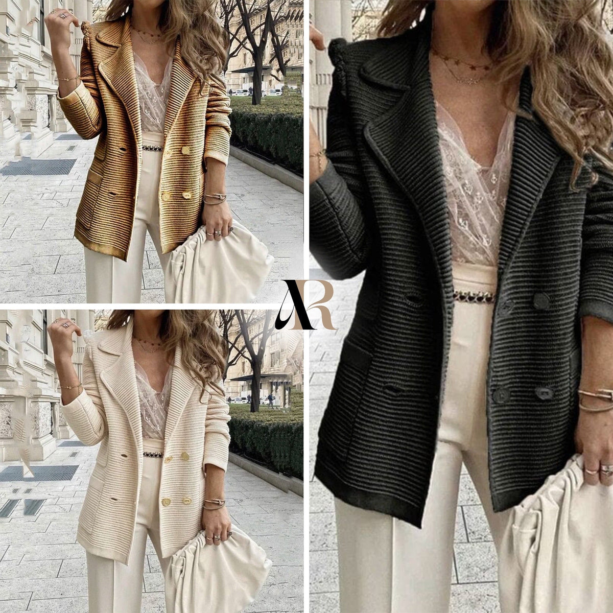 Modischer Strickblazer Damen 1