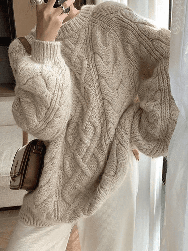 Natalia - Übergroßer Strickpullover