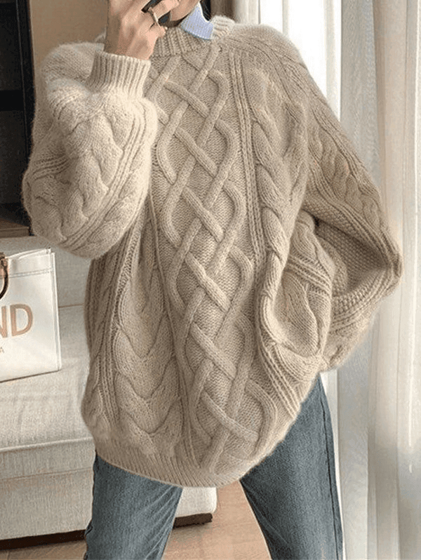 Natalia - Übergroßer Strickpullover