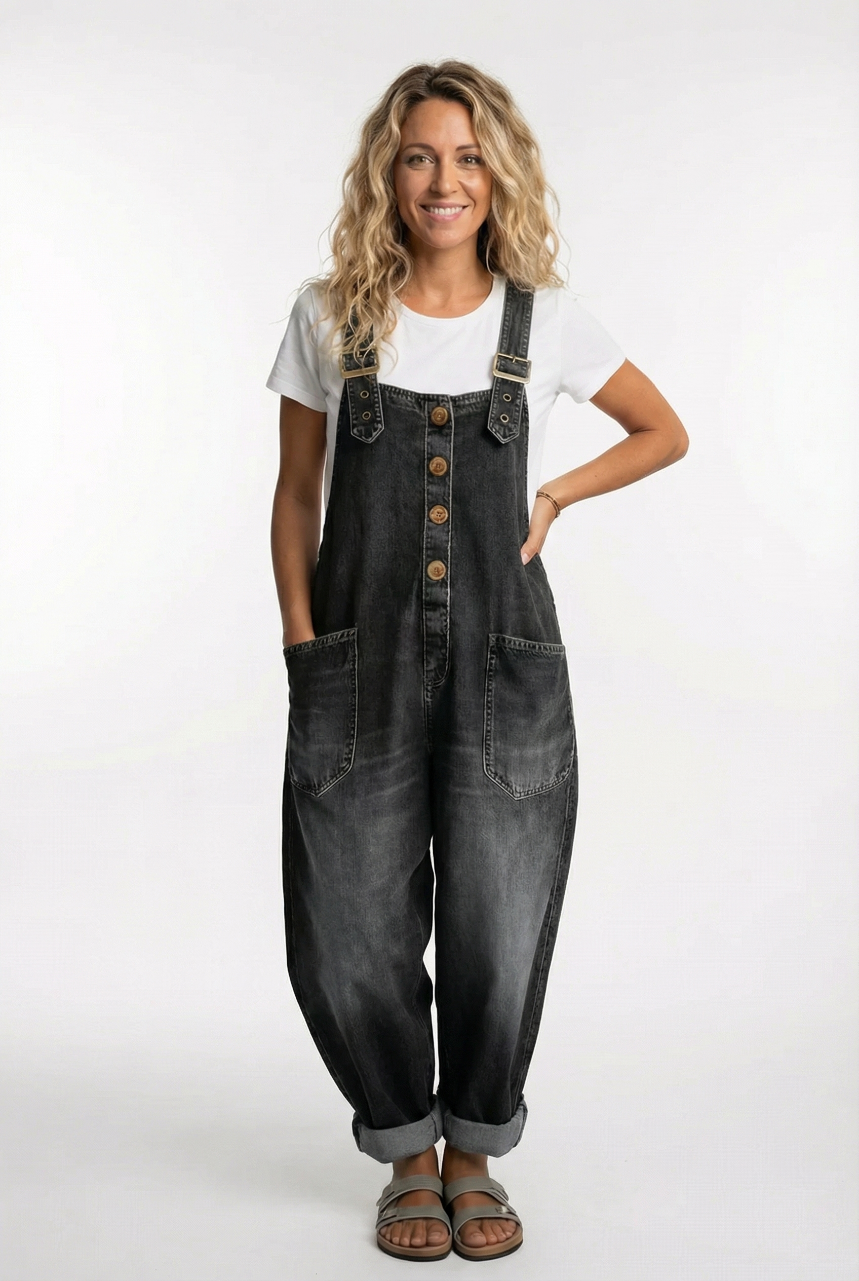 Noelia™ - Vielseitiger verstellbarer Schnallen-Jeansoverall 2