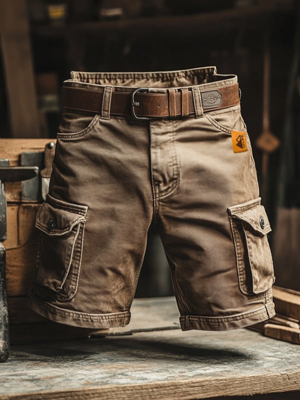 Novak – Retro Fracht Shorts Mit Mehreren Taschen 1