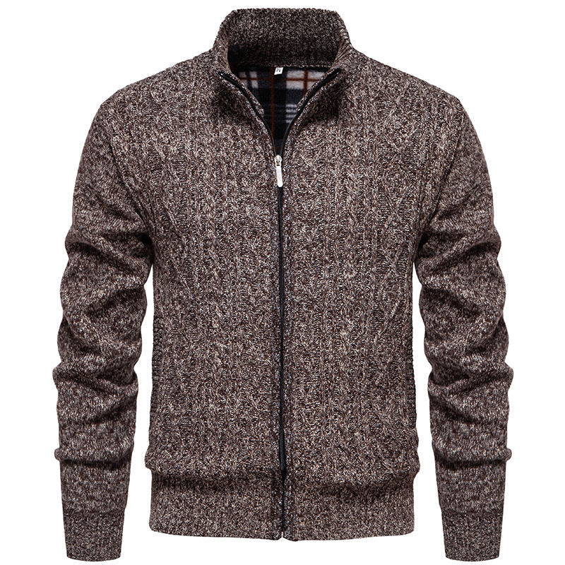 Strickjacke Herren | Zopfmuster & Stehkragen 10