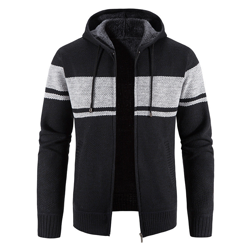 Hoodie Herren | Querstreifen & Reißverschluss 7