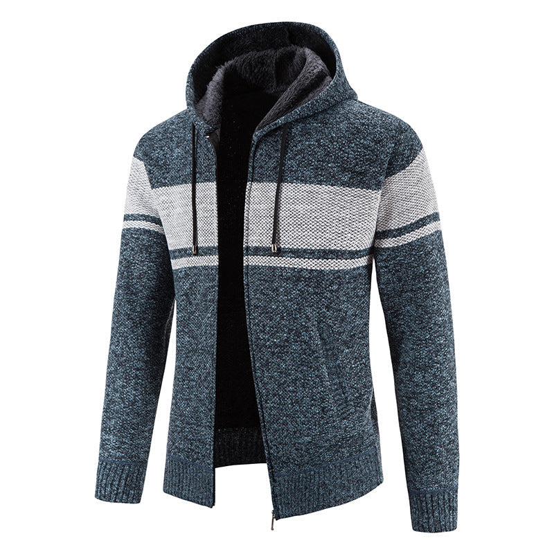 Hoodie Herren | Querstreifen & Reißverschluss 1