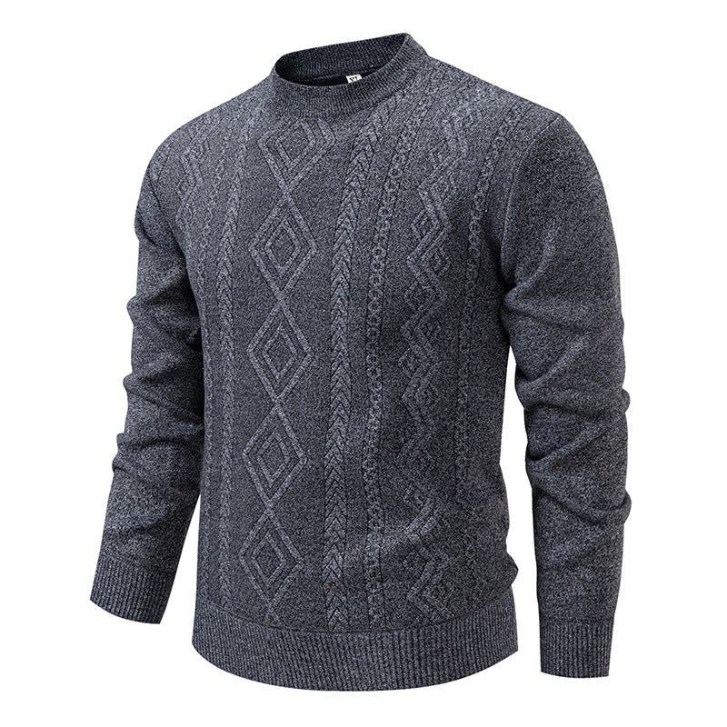 Feinstrick-Pullover Herren | Rautenmuster & Formstabiler Rundhals 5