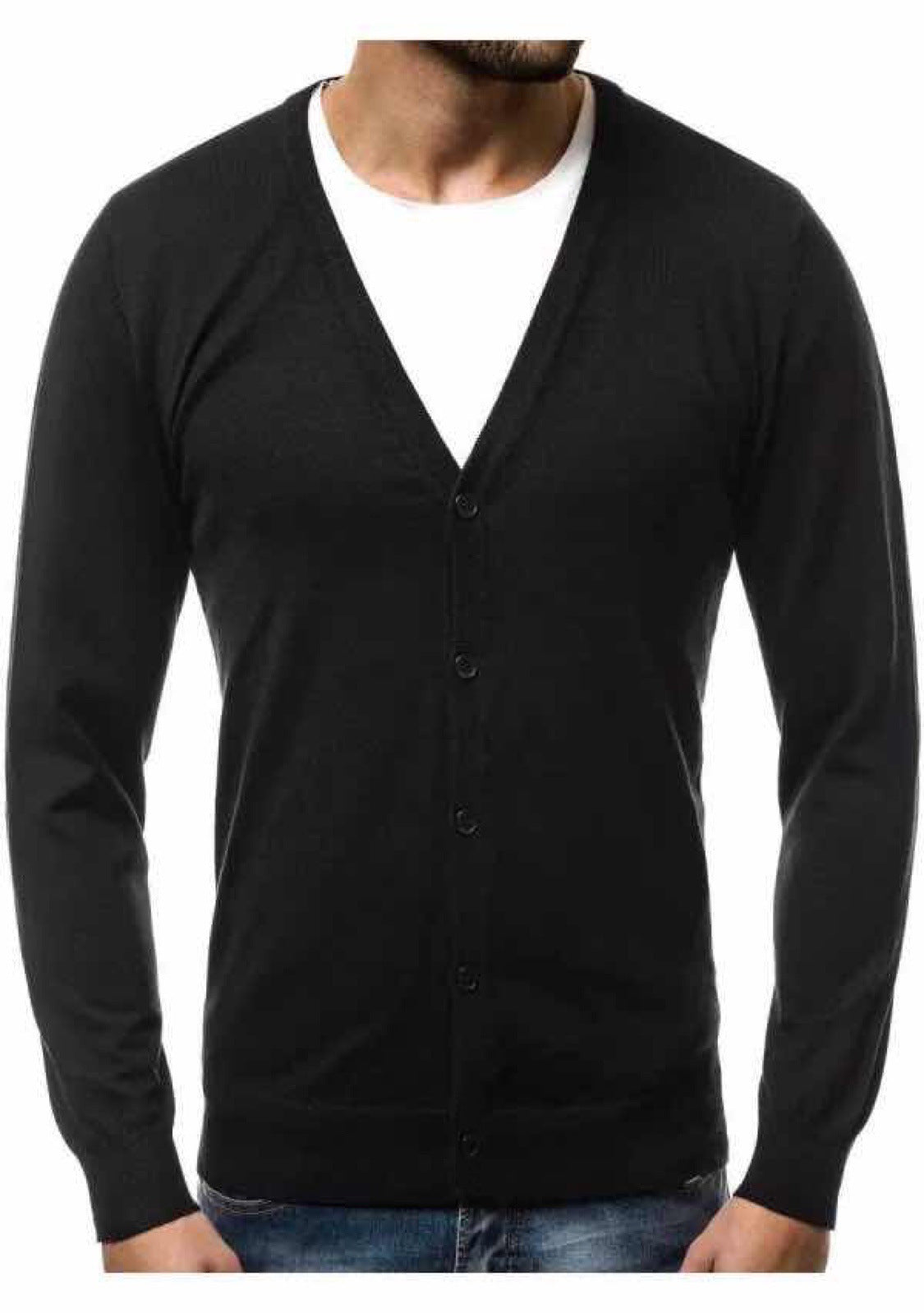 Cardigan Herren | V-Ausschnitt & Knopfleiste 8