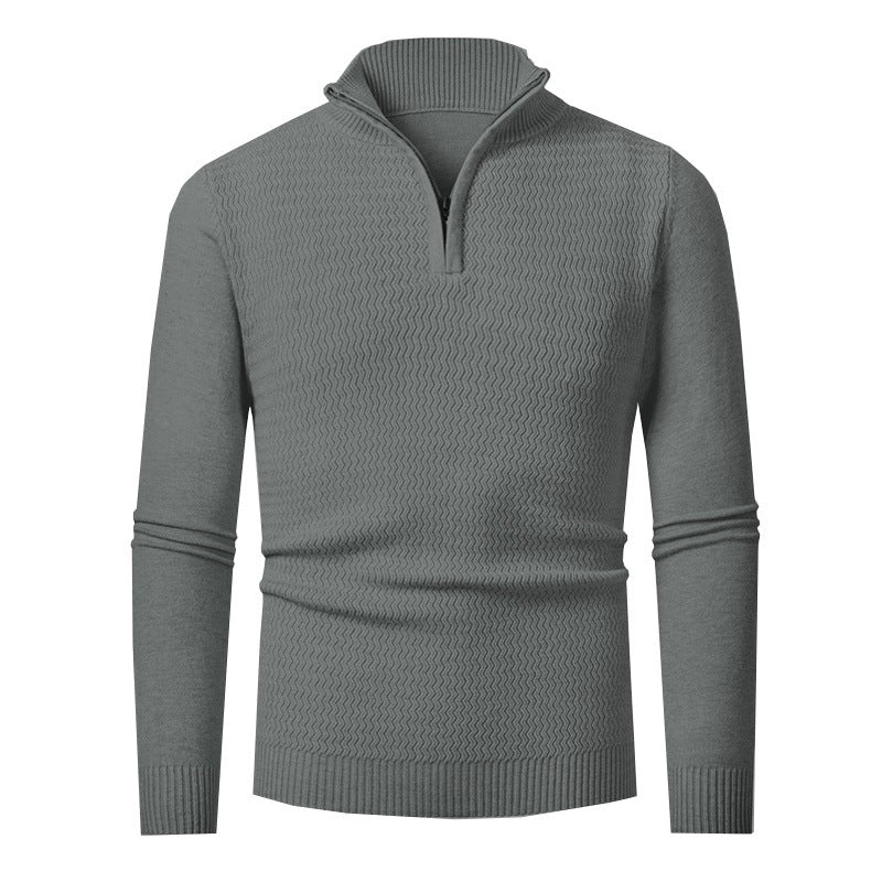 Pullover Herren | Wellenstruktur & Halbzip 5