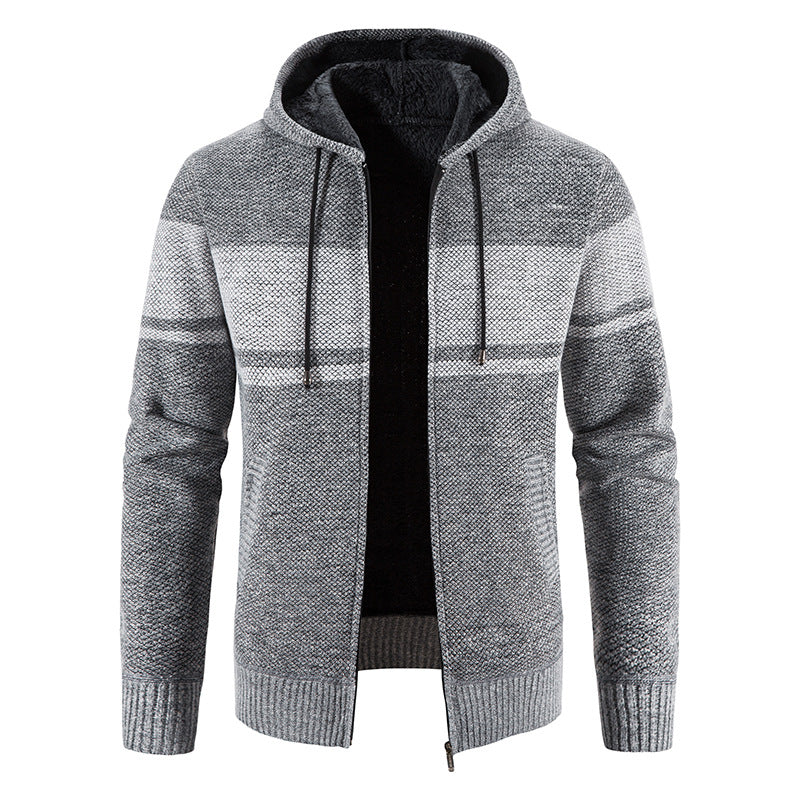 Hoodie Herren | Querstreifen & Reißverschluss 6