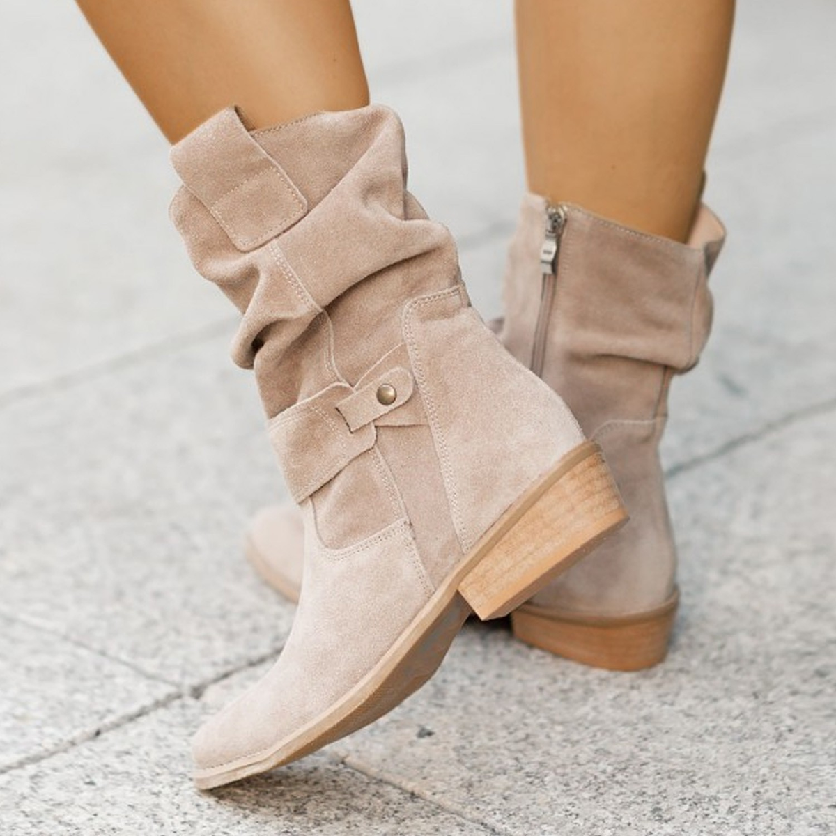 Cowboy-Stiefeletten Damen | Flacher Absatz & Bequemer Einstieg 2