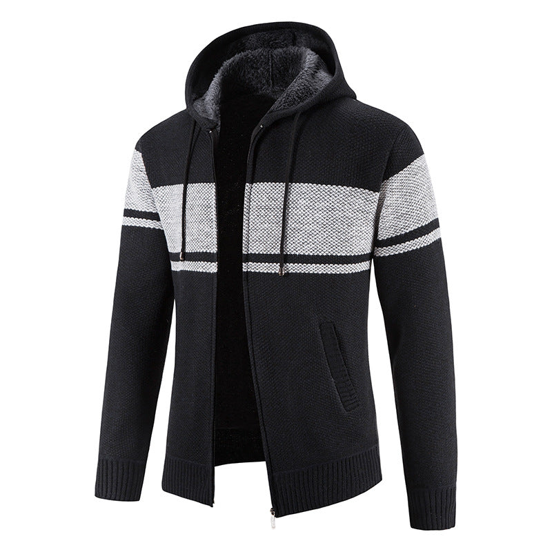 Hoodie Herren | Querstreifen & Reißverschluss 4