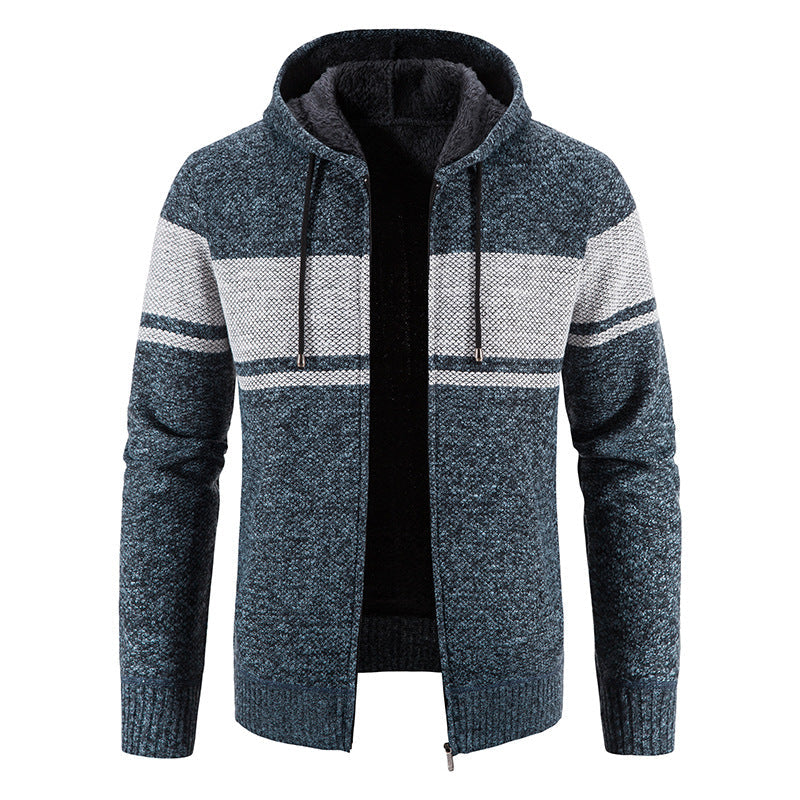 Hoodie Herren | Querstreifen & Reißverschluss 9