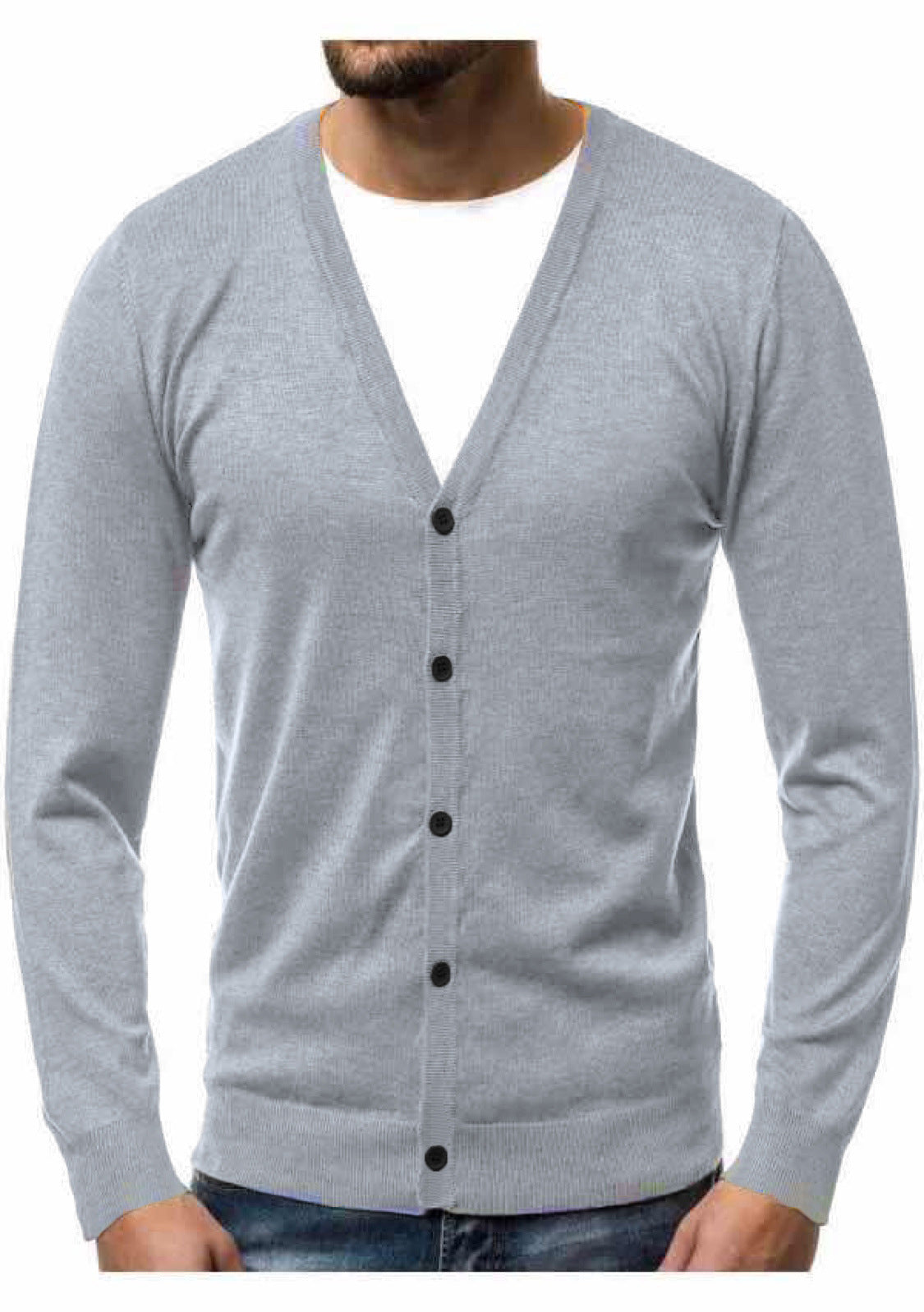 Cardigan Herren | V-Ausschnitt & Knopfleiste 11