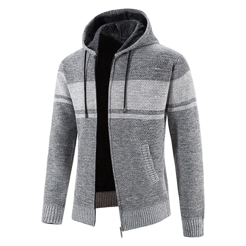 Hoodie Herren | Querstreifen & Reißverschluss 2
