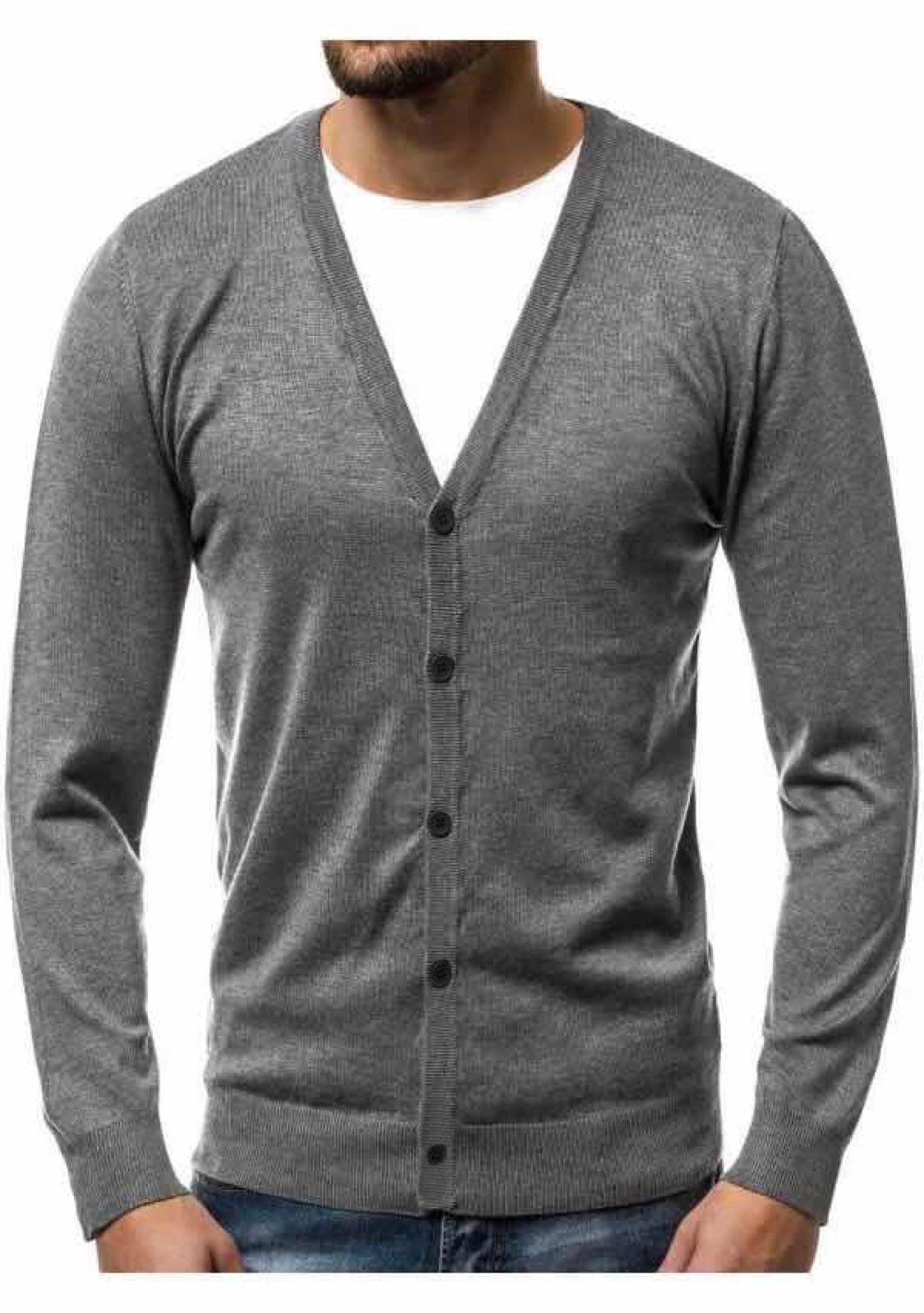 Cardigan Herren | V-Ausschnitt & Knopfleiste 9